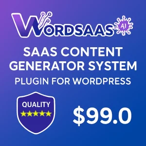WordSAAS AI SAAS Content Generator System Plugin for WordPress | WooCommerce Subscriptions | WooCommerce Payments.